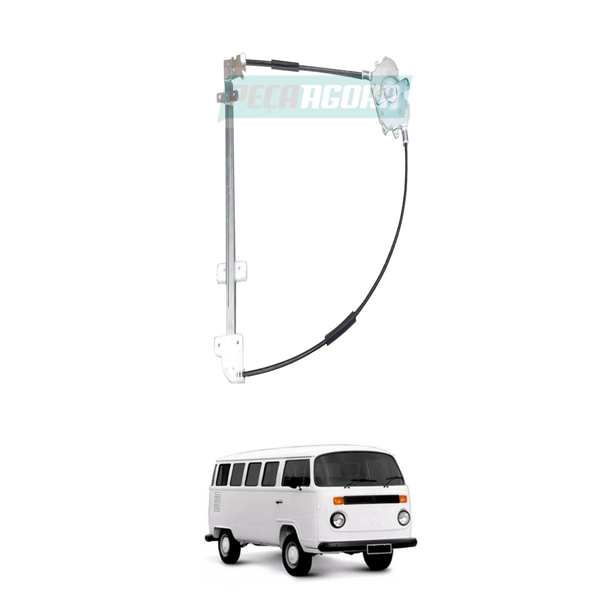 MAQUINA VIDRO ELETRICA ESQ SEM MOTOR KOMBI 95 ATE 2014 2 PORTAS 12V (2118375011-