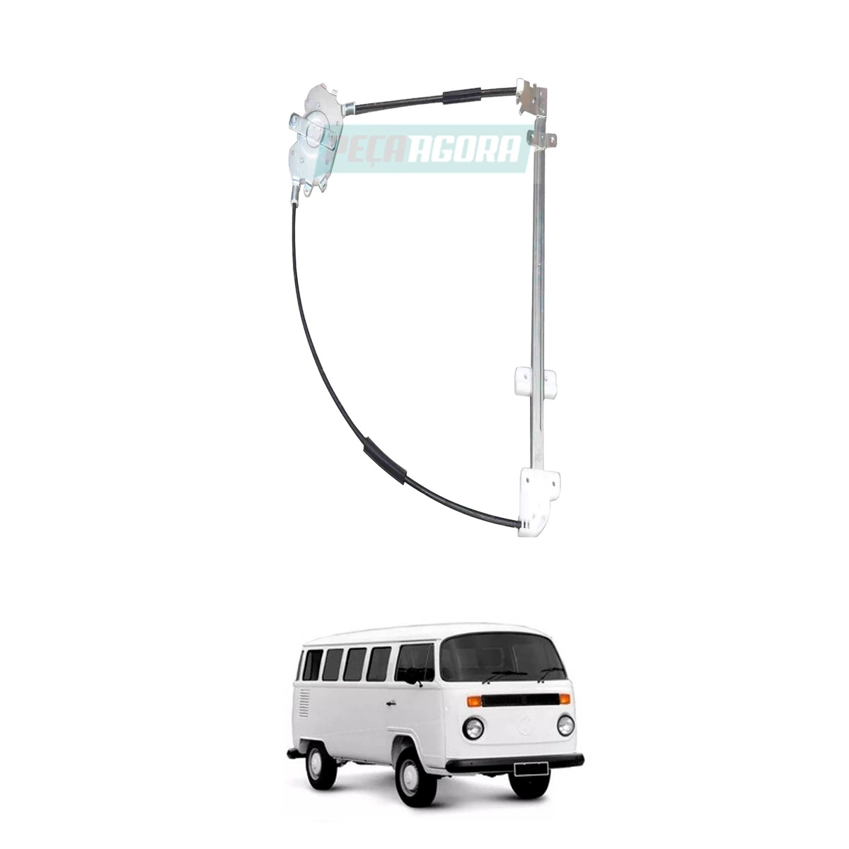 MAQUINA VIDRO ELETRICA DIR SEM MOTOR KOMBI 95 ATE 2014 2 PORTAS 12V (2118375021-