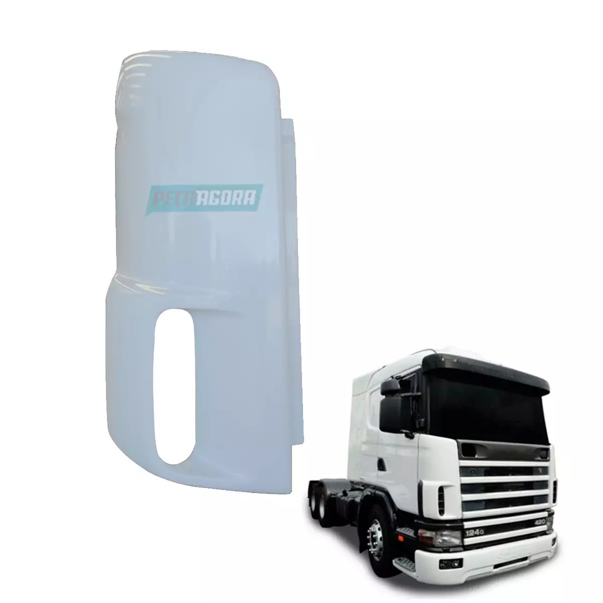 DEFLETOR LATERAL CABINE PLASTICO DIREITO SCANIA S4 R124 G124 (1370330-011390-607