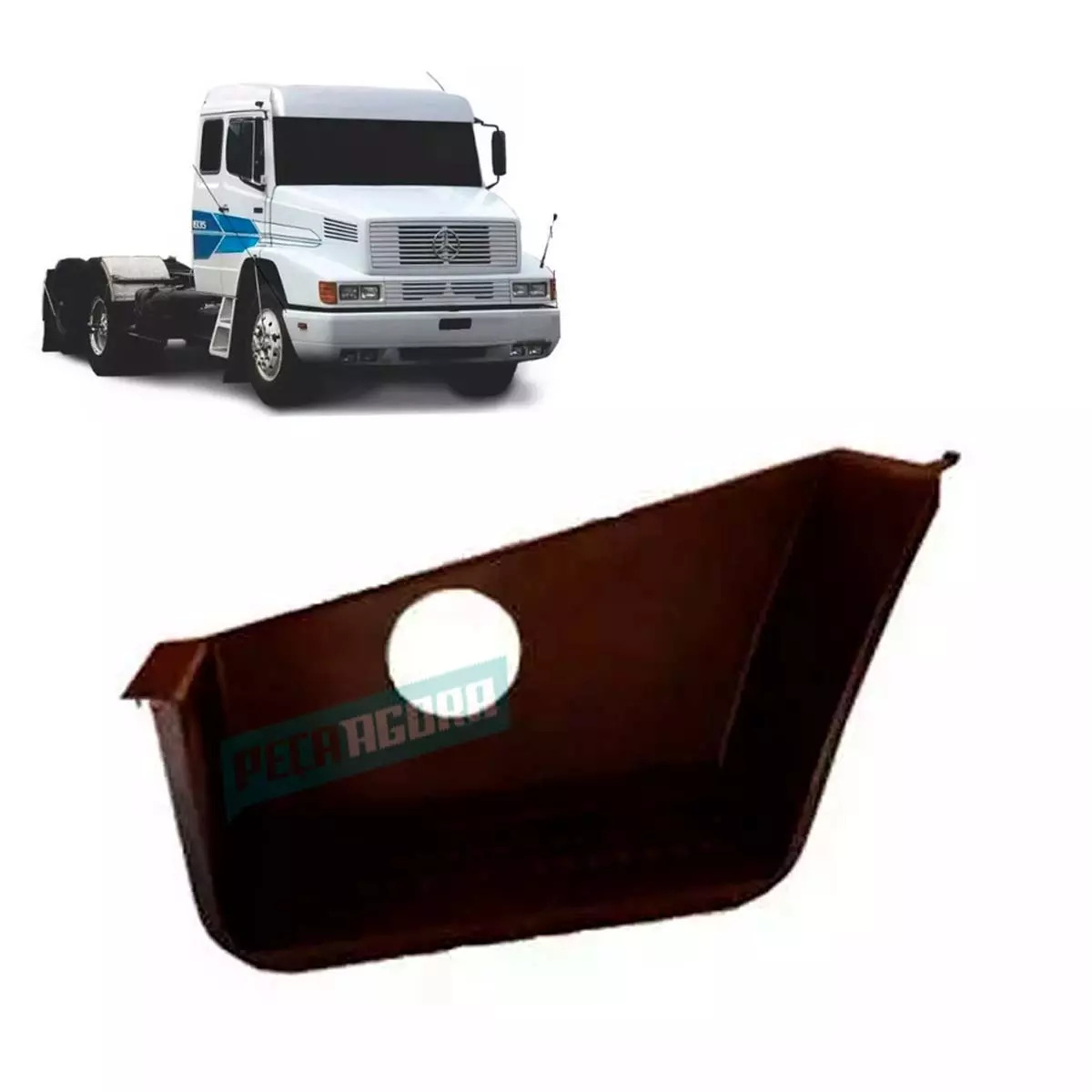 REVESTIMENTO ESTRIBO DIR MARROM MB 1618 1935 BICUDO MERCEDES BENZ (6886867128M)