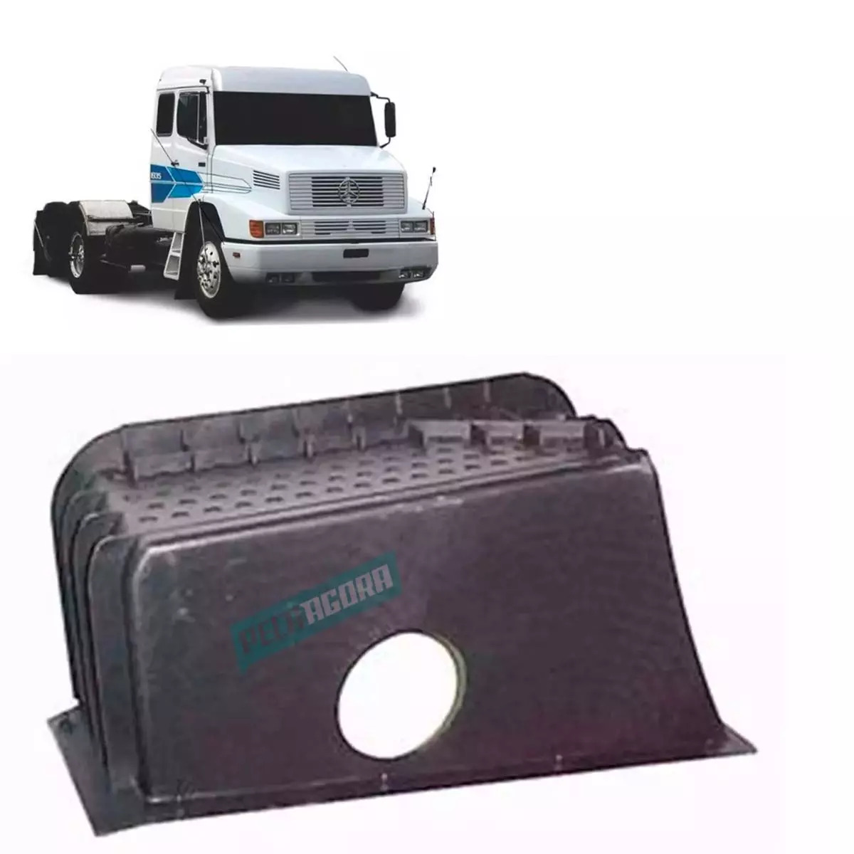 FORRO ESTRIBO COM FURO MB MERCEDES BENZ 1618 BICUDO DIREITO  (6886867128,)