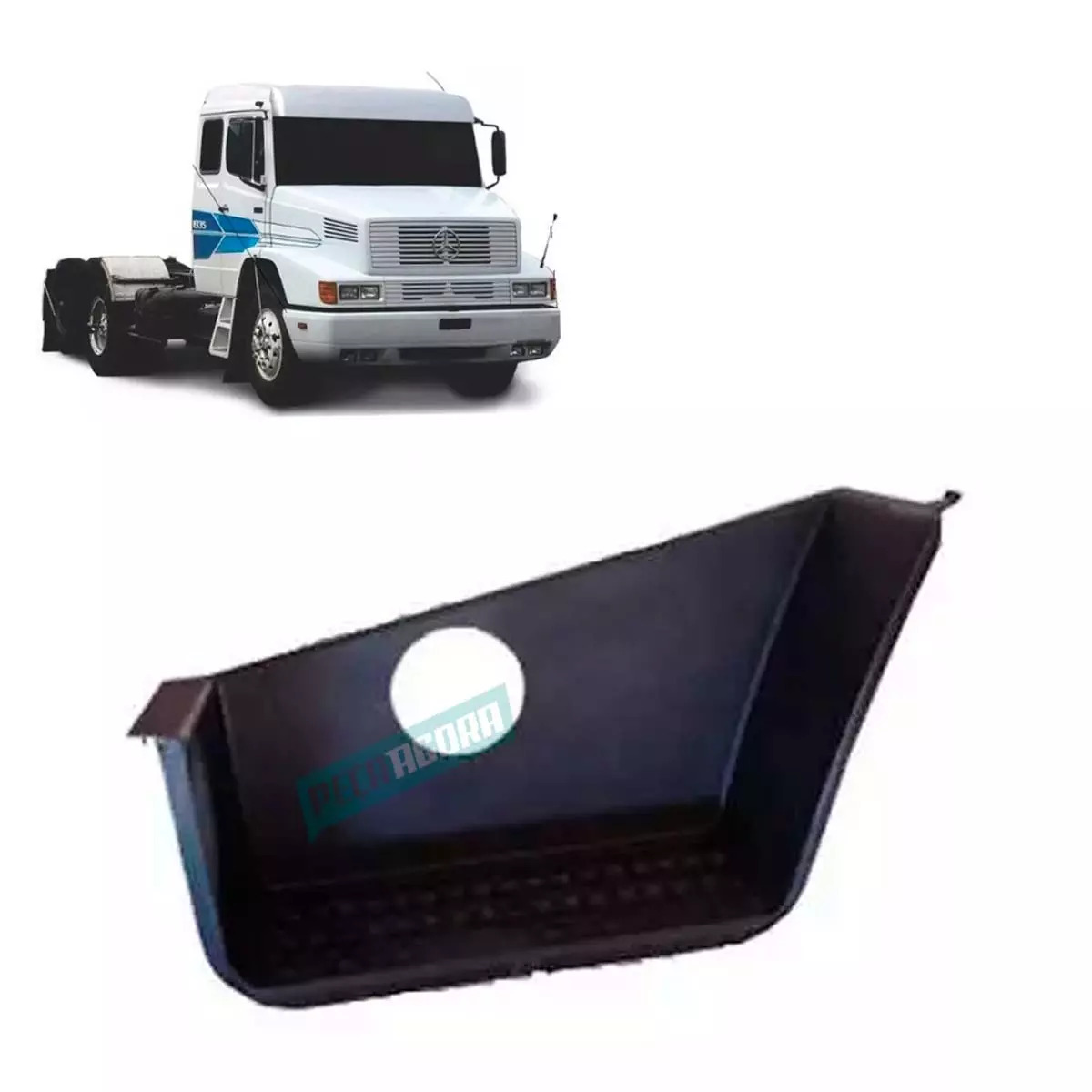 REVESTIMENTO ESTRIBO MERCEDES BENZ 1618/1935 BICUDO DIR. PRETO CPM (6886867128P)