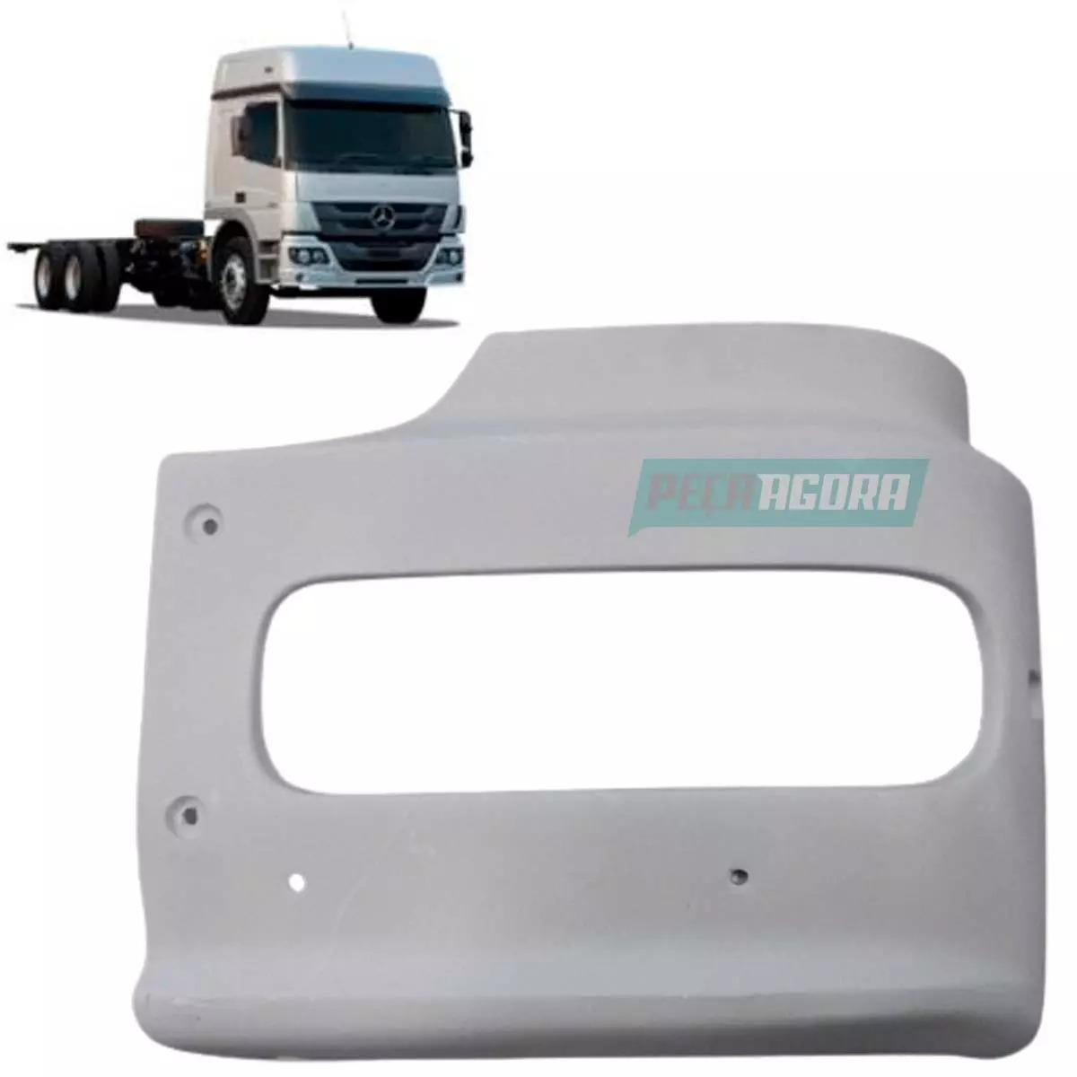 PONTEIRA PARACHOQUE FIBRA INJETADA ESQ MERCEDES BENZ ATEGO 2005 A 2014  (9738801