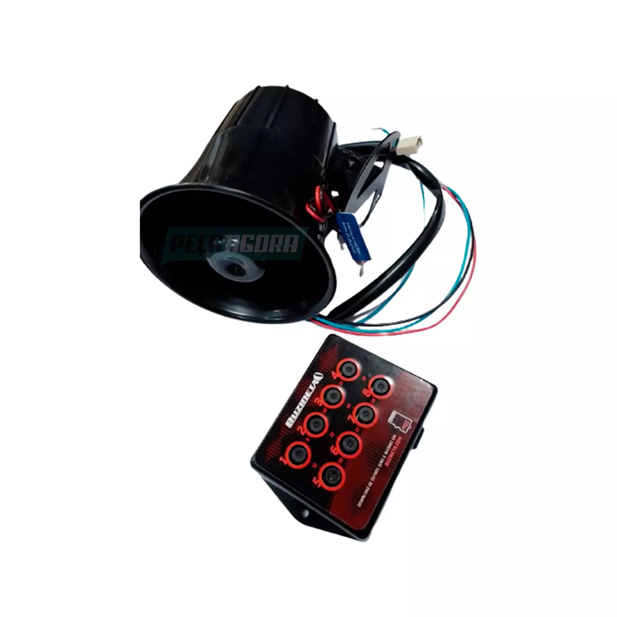 SUPER BUZINA PERSONALIZAVEL 18 SONS COM CONTROLE CABOS SIRENE 12V (10610690)