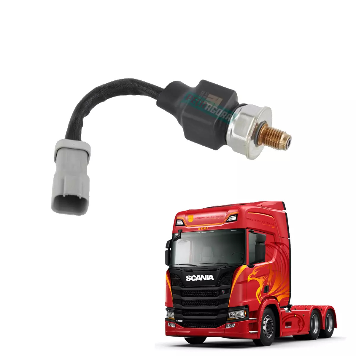 SENSOR PRESSAO COMBUSTIVEL PARA SCANIA SENSOR COMBNADO (2200815-00604406)