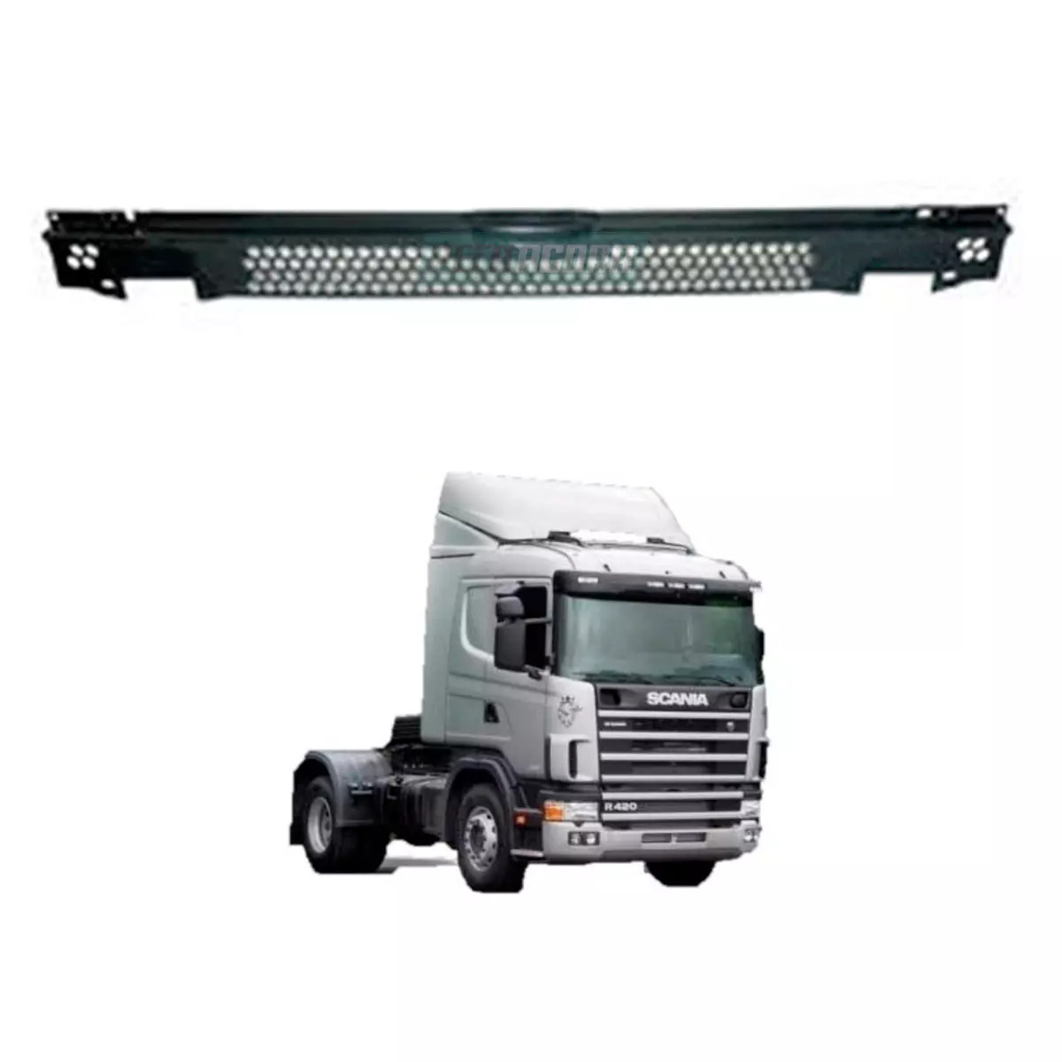 GRADE FRONTAL FIXA CENTRAL PARA SCANIA SERIE 4 P114 P124 P94 R114 R124 R164 (136
