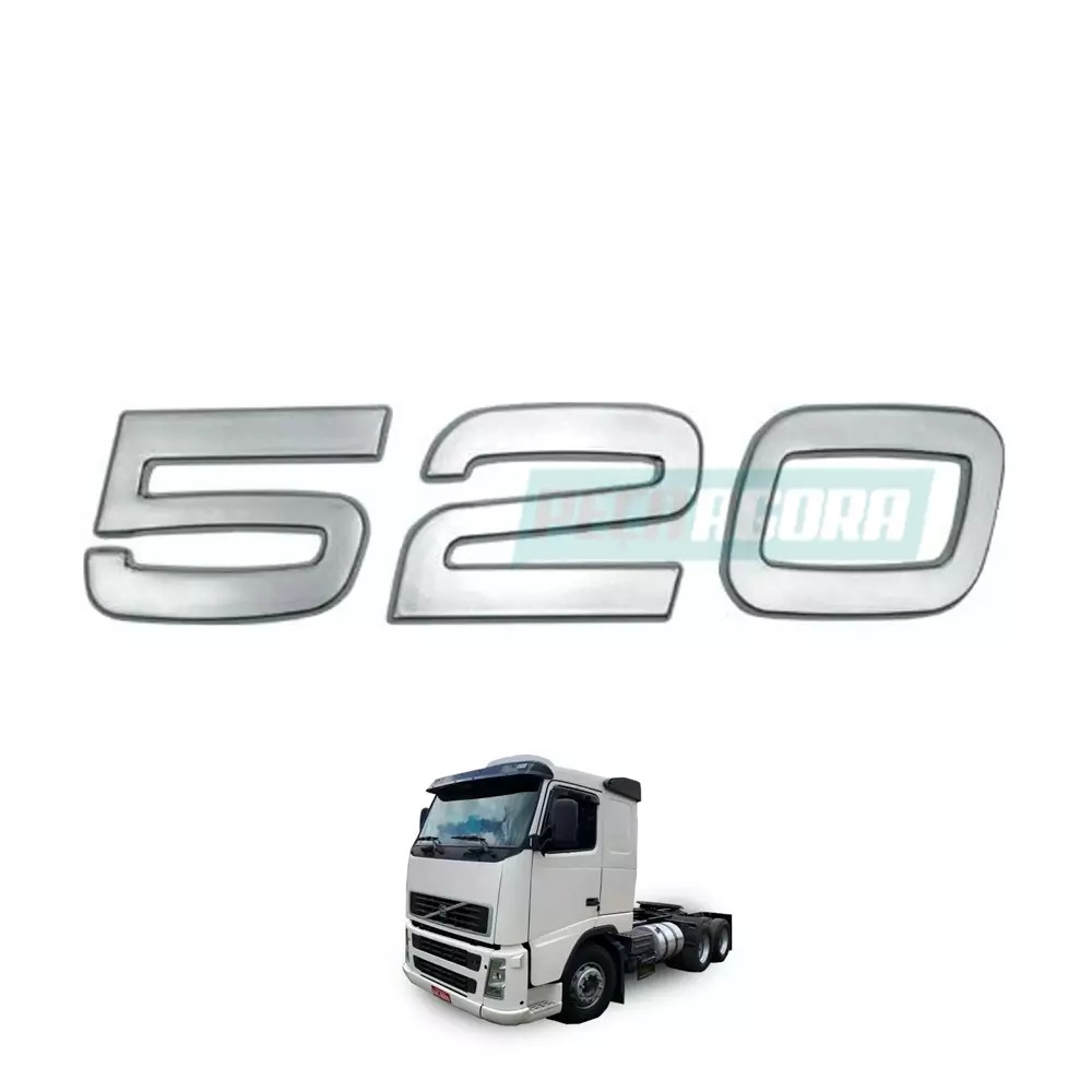 EMBLEMA LATERAL PLASTICO 520 VOLVO FH 520 2004 ATE 2009 (FC474848-V6091)