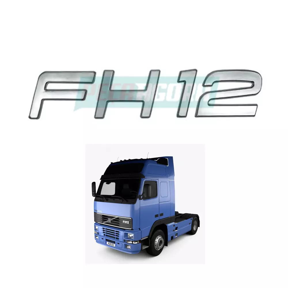EMBLEMA FRONTAL FH 12 CROMADO VOLVO 2004 ATE 2009 (FC474599-V6080CR)