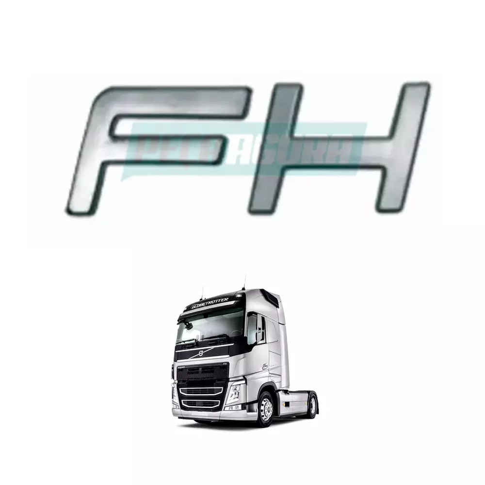 EMBLEMA LATERAL FH CROMADO VOLVO FH 2004 ATE 2009 (FC474587-V6101)