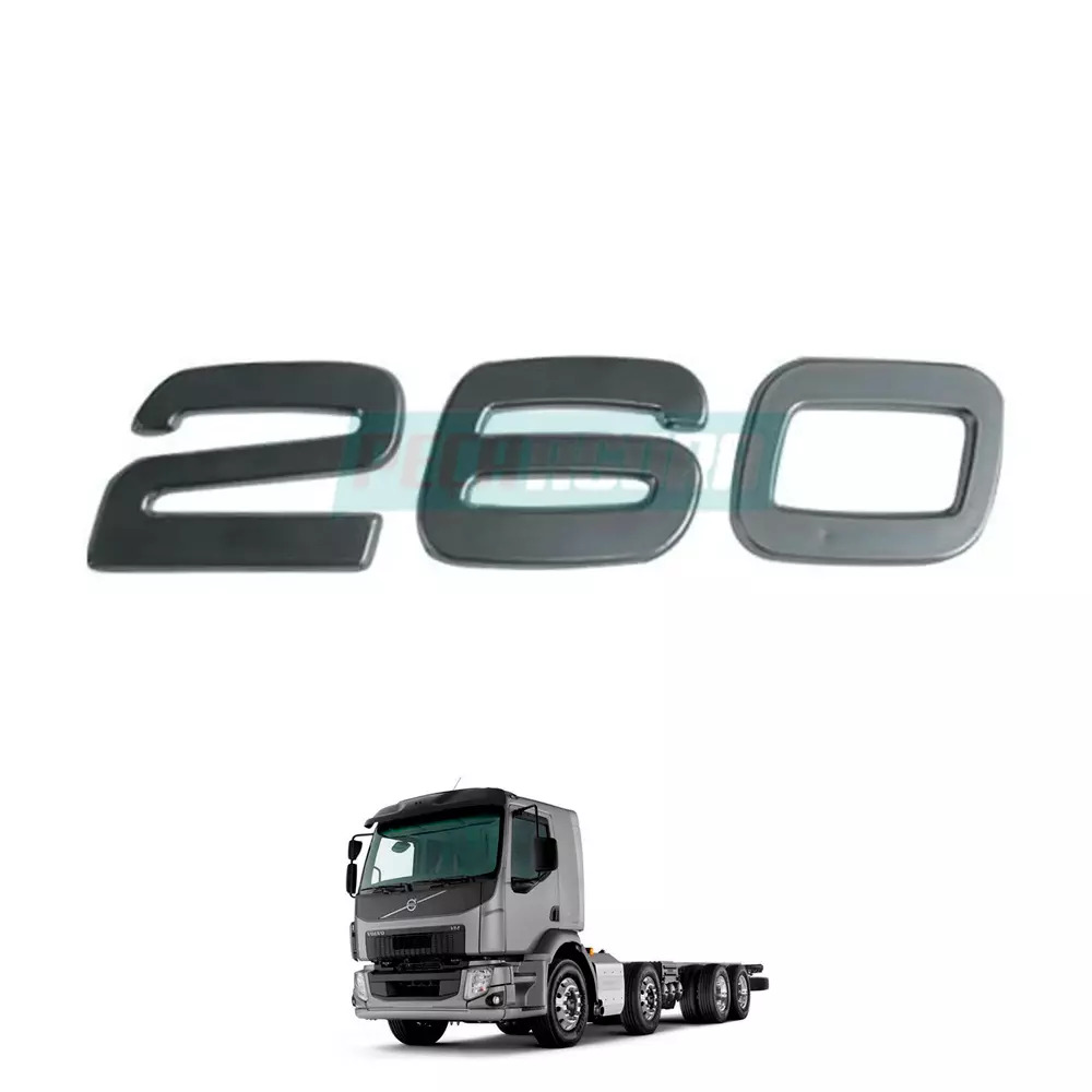 EMBLEMA LATERAL 260 CROMADO VOLVO 260 VM 23 2004 ATE 2009 (FC474769-6099CR)