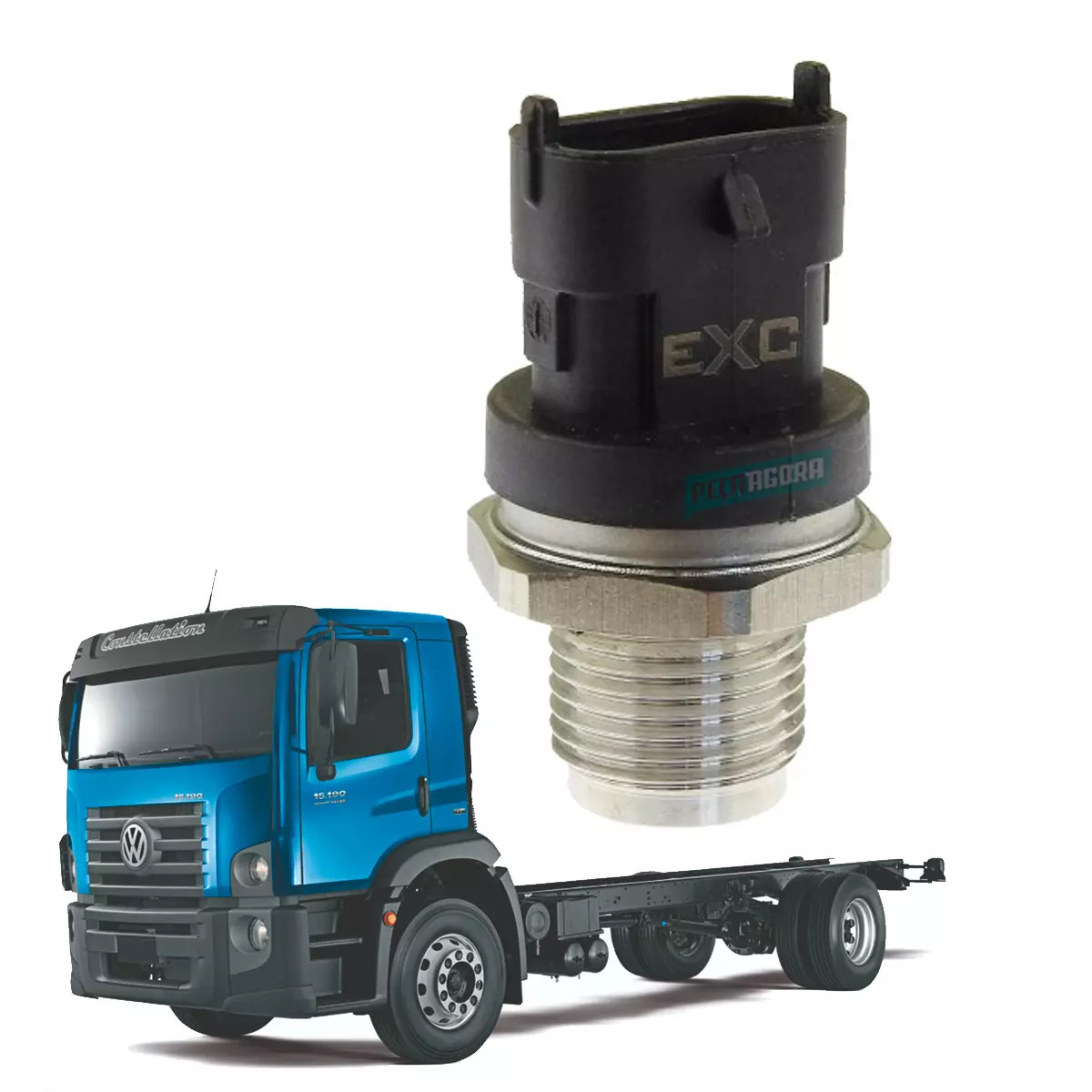 SENSOR PRESSAO COMUSTIVEL MOTOR MAN D08 4 E 6 CIL VW 15190 17230 13190 17230 232