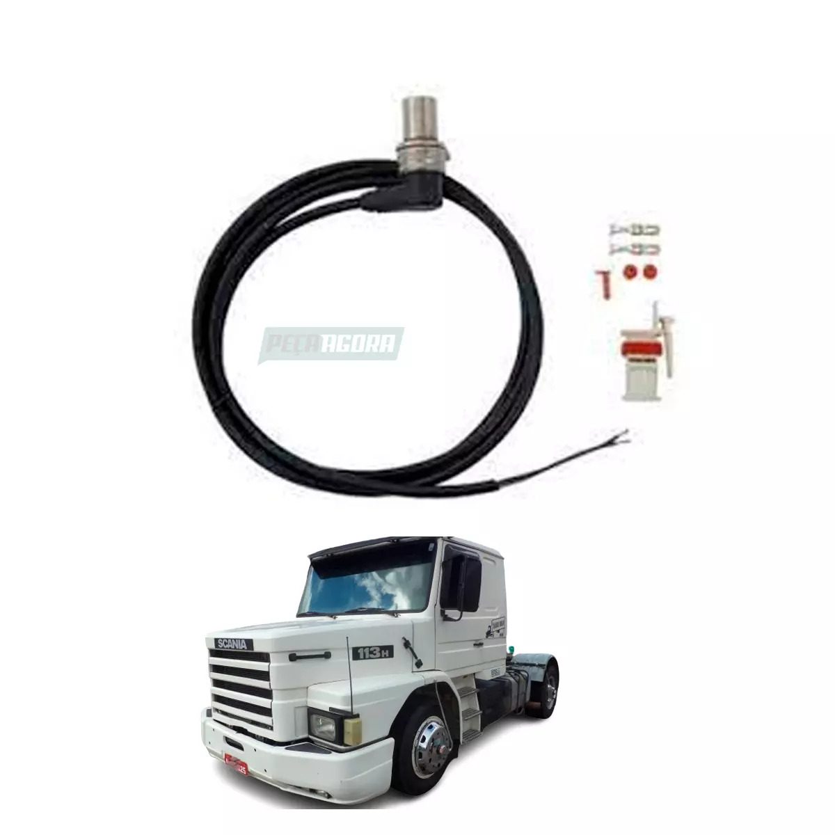 SENSOR ROTACAO CARCACA VOLANTE T.75 124 MOTOR T.75 SCANIA CAMINHAO SERIE 4 1994 