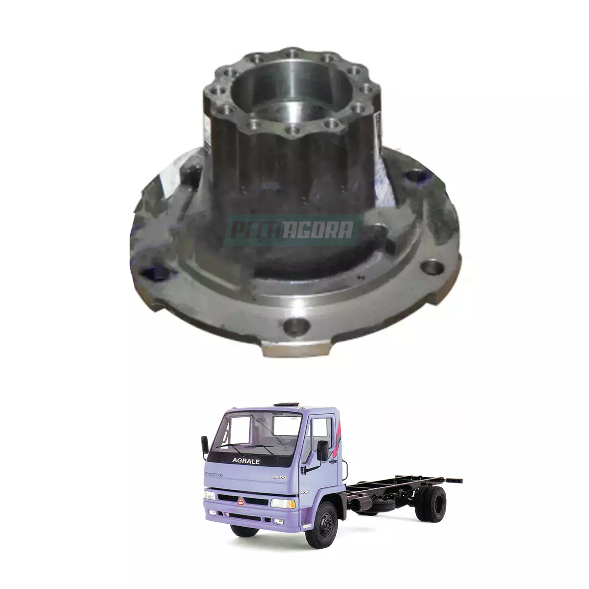 CUBO TRASEIRO 3/4 6 FUROS E 12 SEMI EIXO MB AGRALE DIFERENCIAL MS120 MS113 (1000