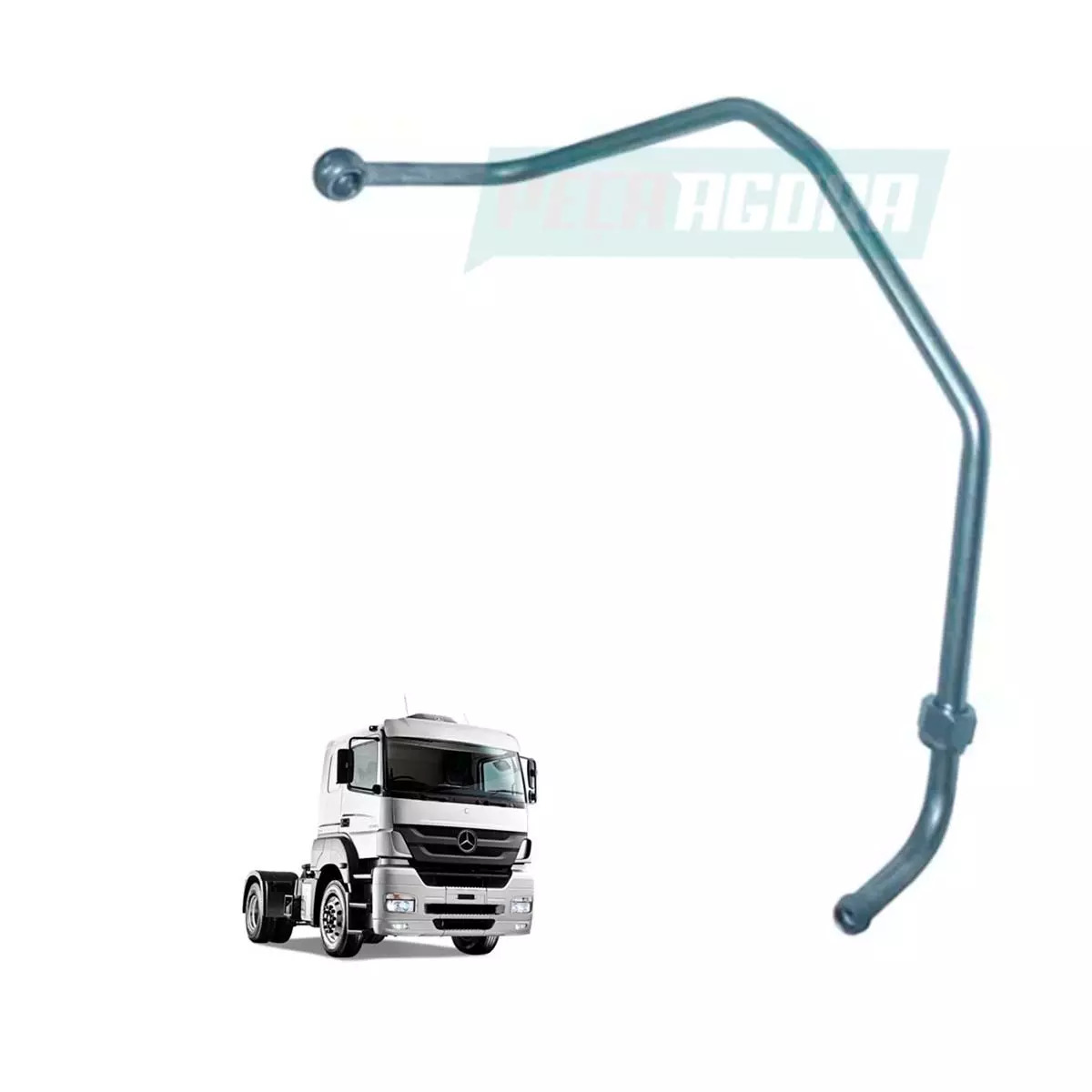 TUBO DAGUA COMPRESSOR AR MOTOR MB OM457LA EURO 5 ONIBUS O500 AXOR 2035 2040 2044