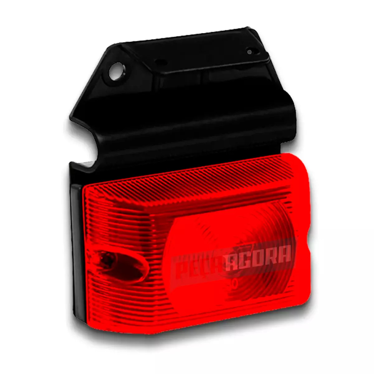 LANTERNA LATERAL BAU GRANDE COM SUPORTE FLEXIVEL VERMELHA (GL1124VM)