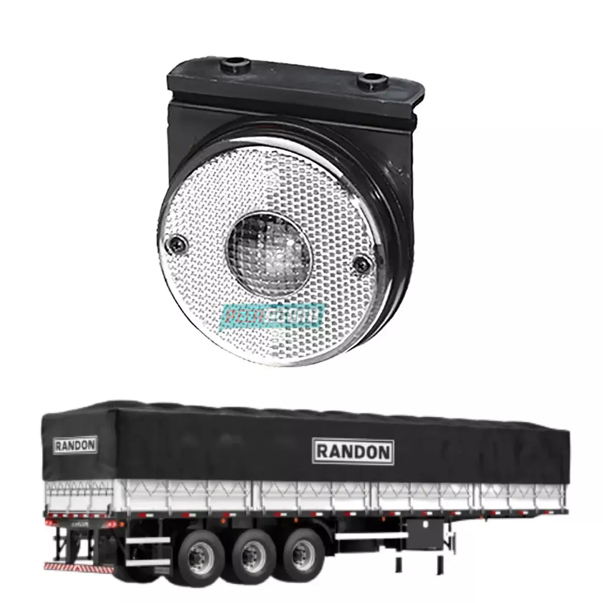 LANTERNA LATERAL RANDON 2000 CRISTAL ACRILICA COM SUPORTE E FIO (GL1153ACR/CR)