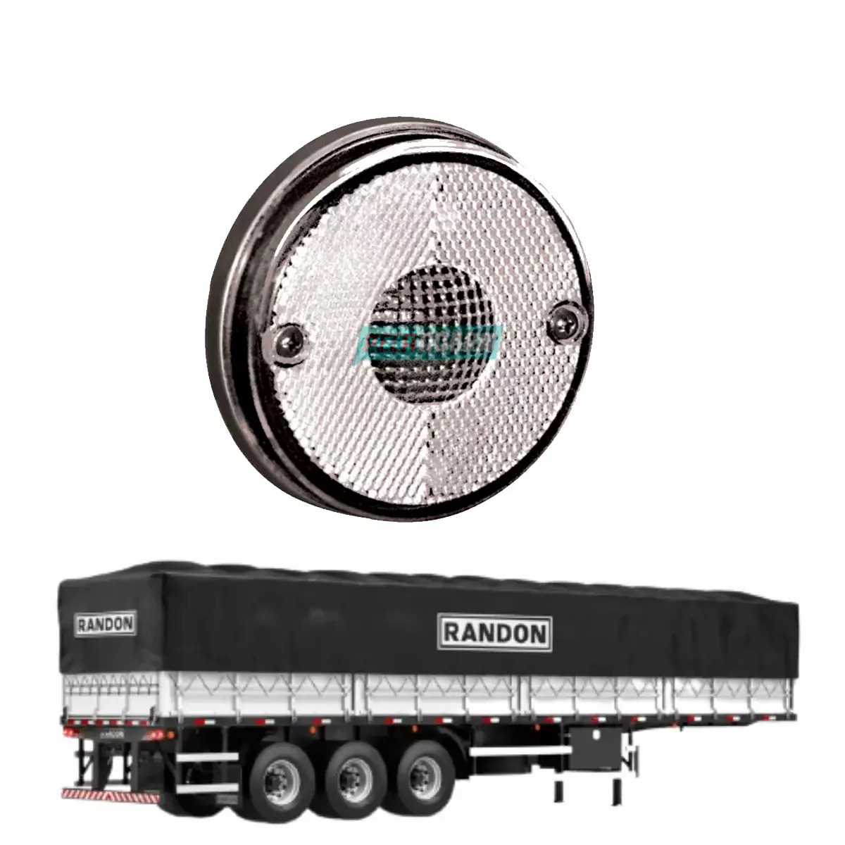 LANTERNA LATERAL RANDON 2000 CRISTAL ACRILICA COM FIO SEM SUPORTE (GL1131ACR/CR)