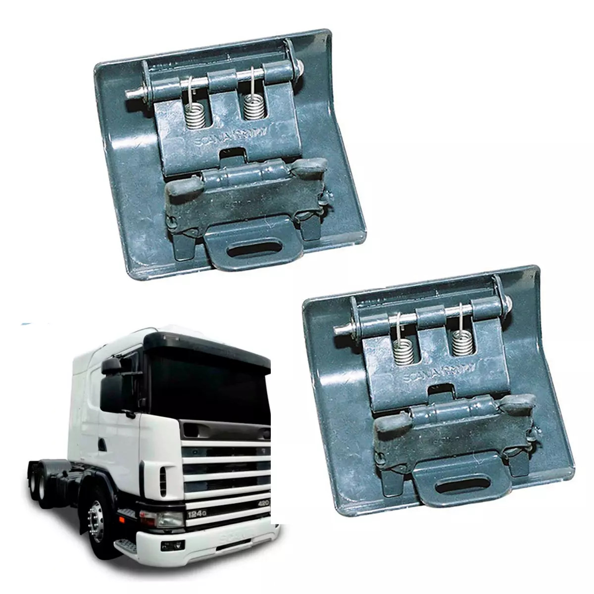 PAR TRAVA GRAMPO PARALAMA CABINE PARA SCANIA SERIE 4 T114 R124 P124 G124 P114 R1
