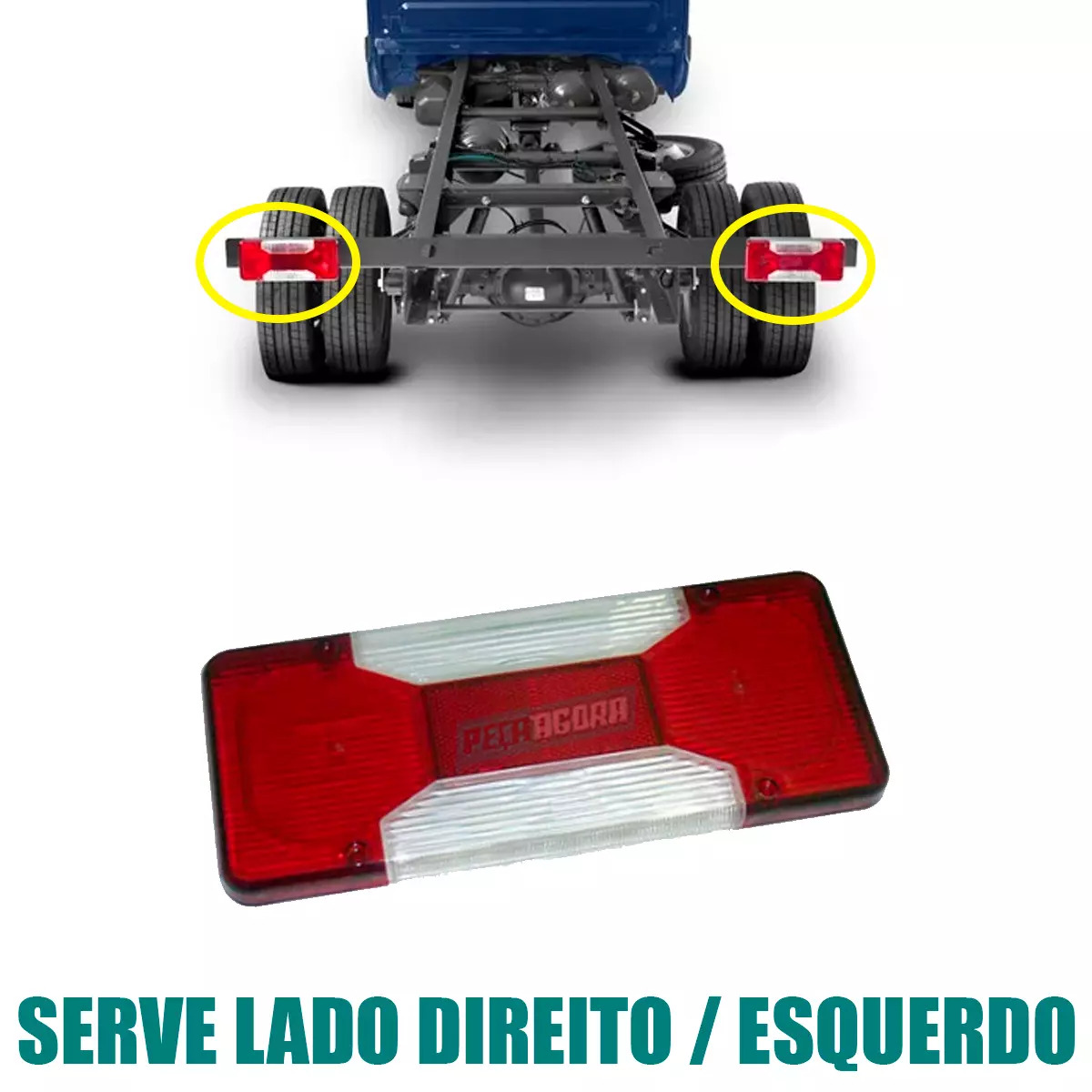 LENTE LANTERNA TRASEIRO UNIVERSAL PARA IVECO DAILY CHASSI 2008 EM DIANTE VERTIS 