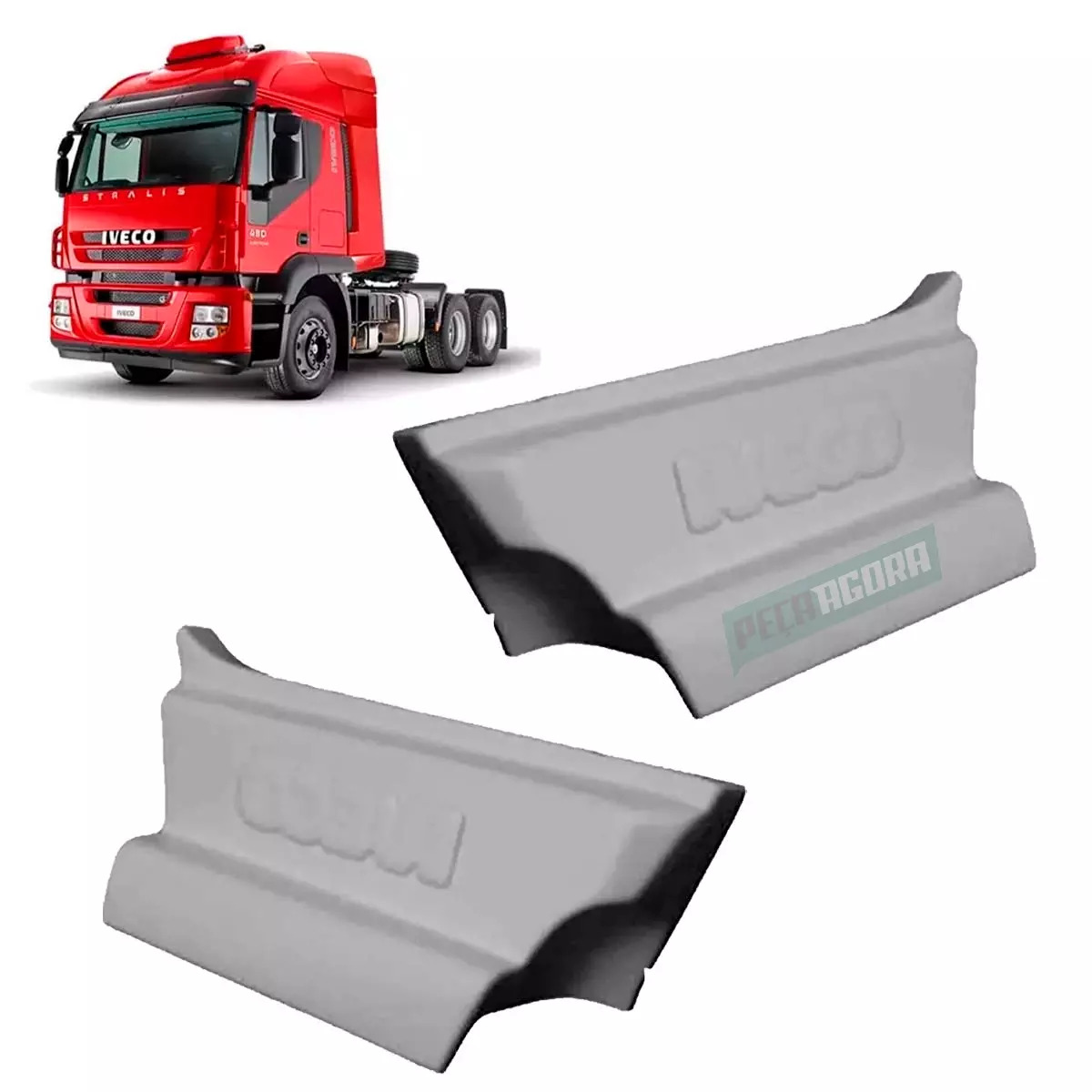 PAR TAPA ESTRIBO PEGA CHINELO PARA IVECO NOVO STRALIS 2008... (R10175)