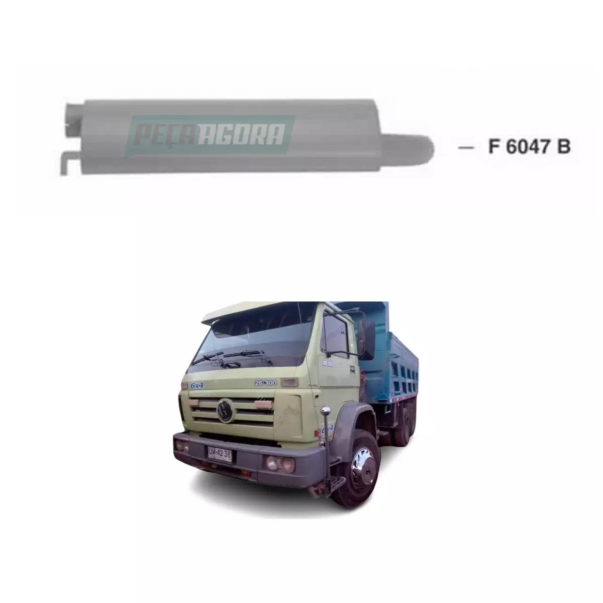 JOGO SILENCIOSO ESCAPAMENTO VW 26300 CUMMINS 2000 EM DIANTE (2RS253121B)