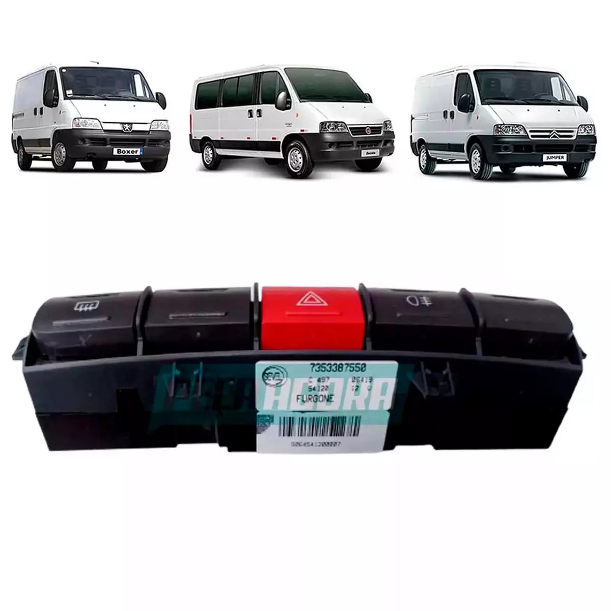 INTERRUPTOR PISCA ALERTA FIAT DUCATO (7353387570)