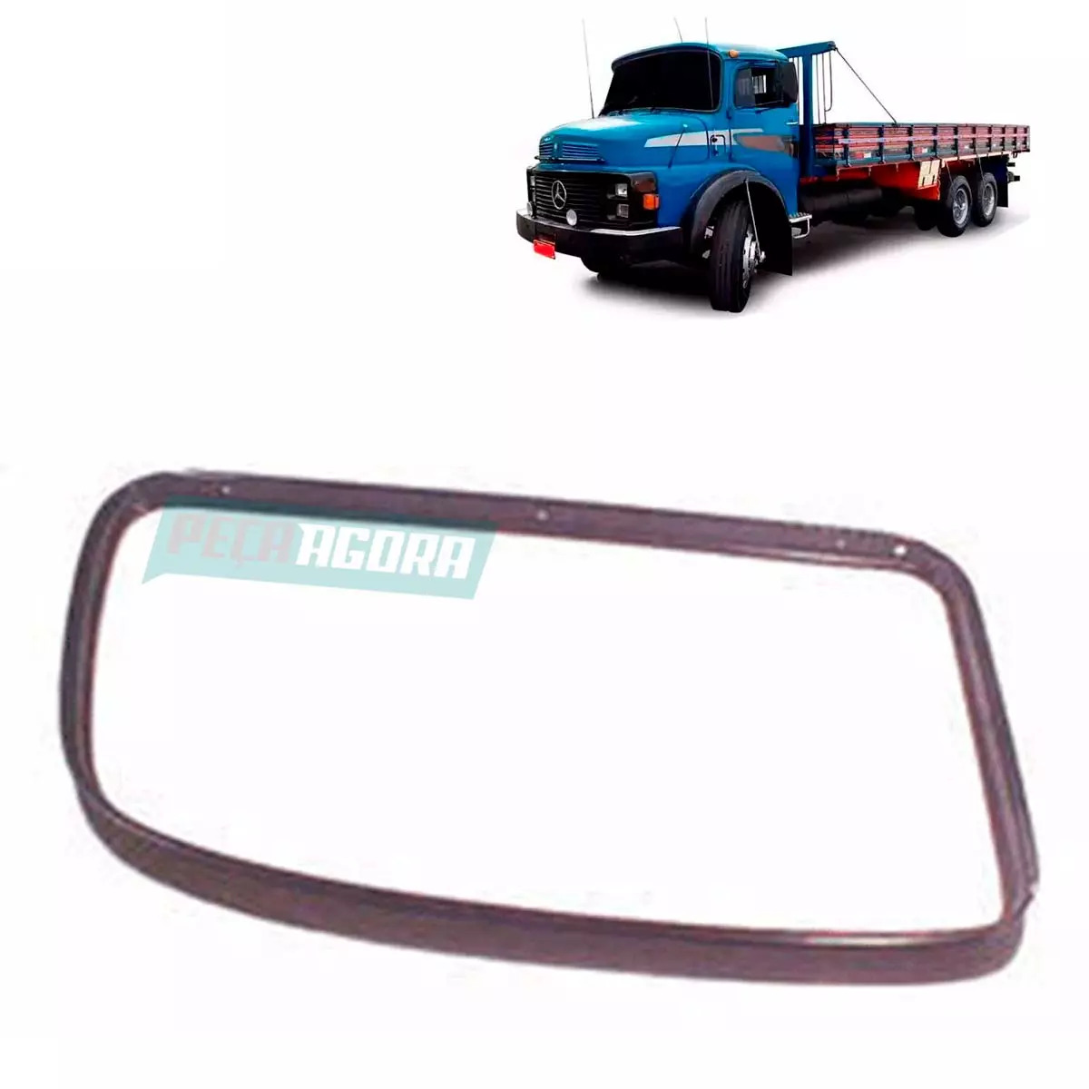 QUADRO ACABAMENTO PORTA ESQUERDA MB 1113 1313 1513 2013 2213 CARA PRETA (3447277