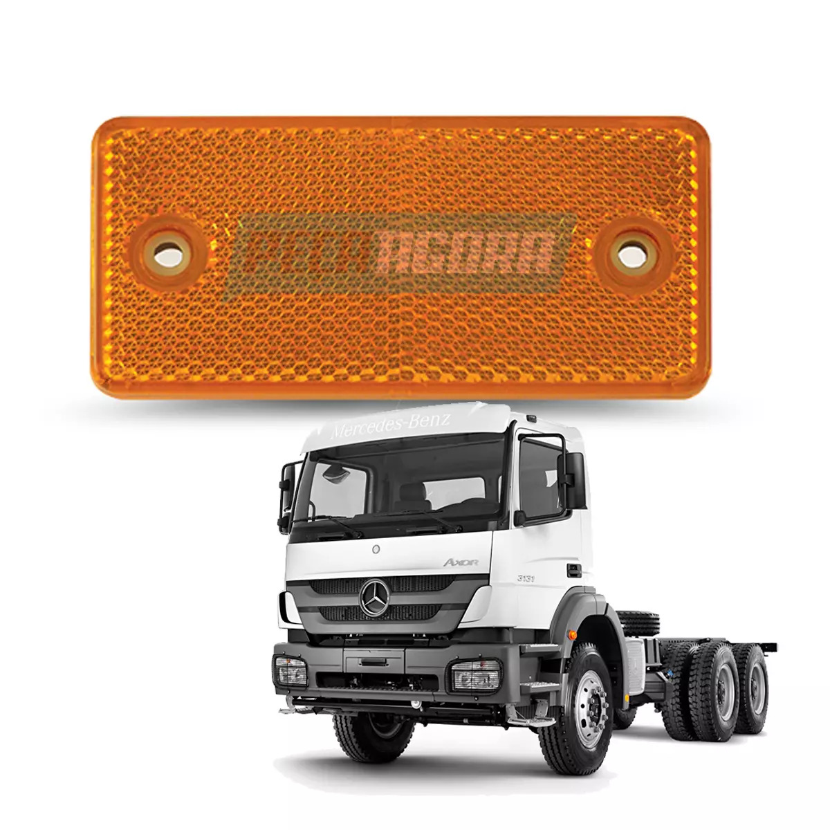 LANTERNA OLHO DE GATO LATERAL AMBAR MB AXOR ACRILICO PL1427 (442886)