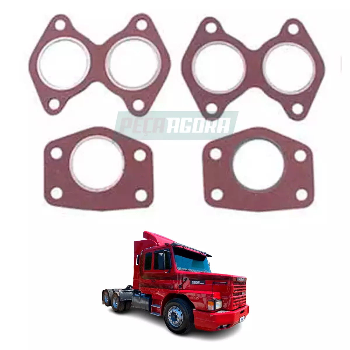 JOGO JUNTAS COLETOR ESCAPE PARA SCANIA 112HW 113 (378264)
