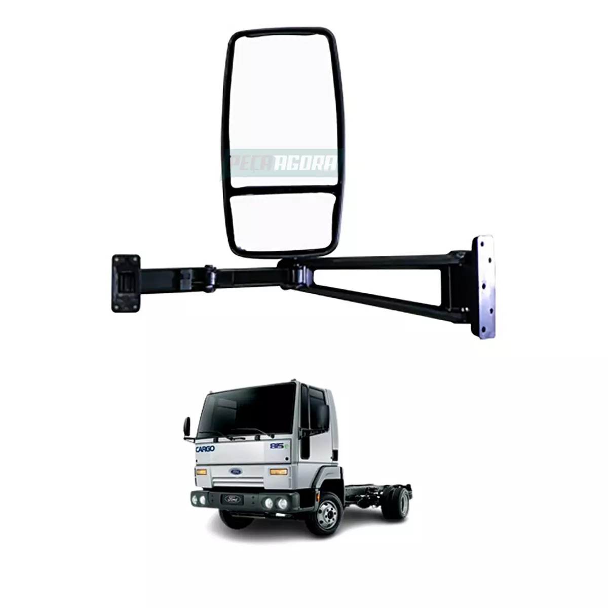 ESPELHO RETROVISOR LE COMPLETO FORD CARGO 815 / 1317 / 1517 / 1717 / 2422 / 2428