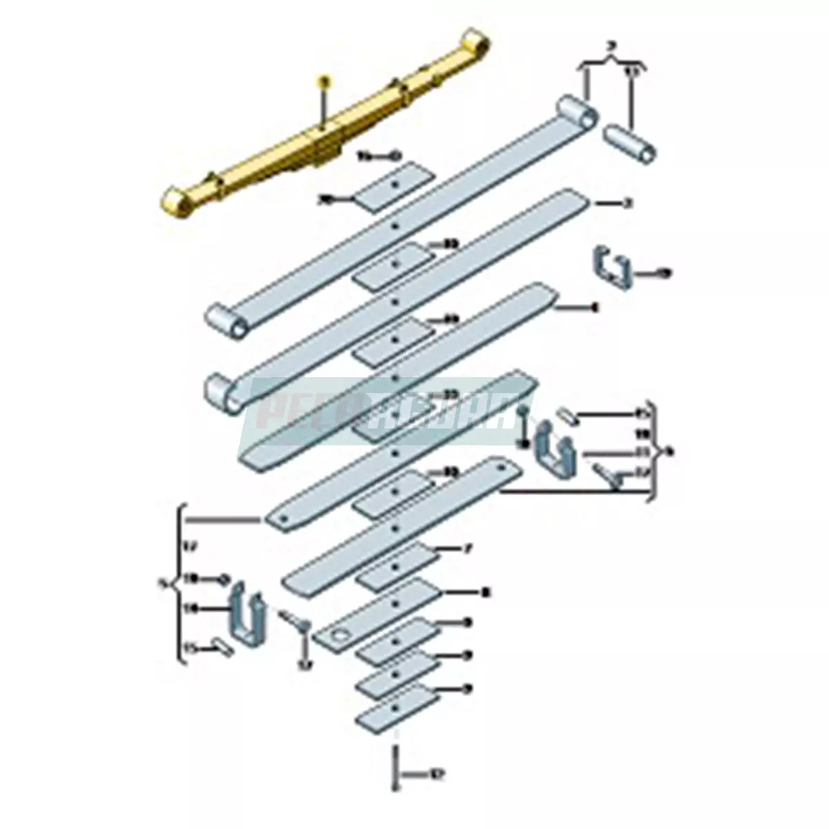 FEIXE DE MOLA DIANTEIRO COMPLETO VW 17190 ING 12500 ANO 2021 (2S2411101A,.-.)