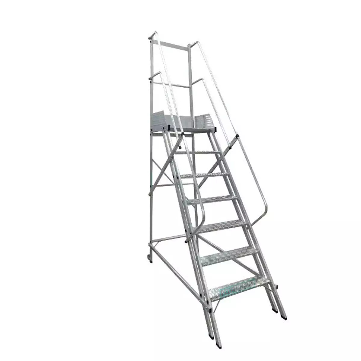 ESCADA TREPADEIRA USADA  6 DEGRAUS COM PLATAFORMA NR-1750 NR12 ESCALEVE (USADO00