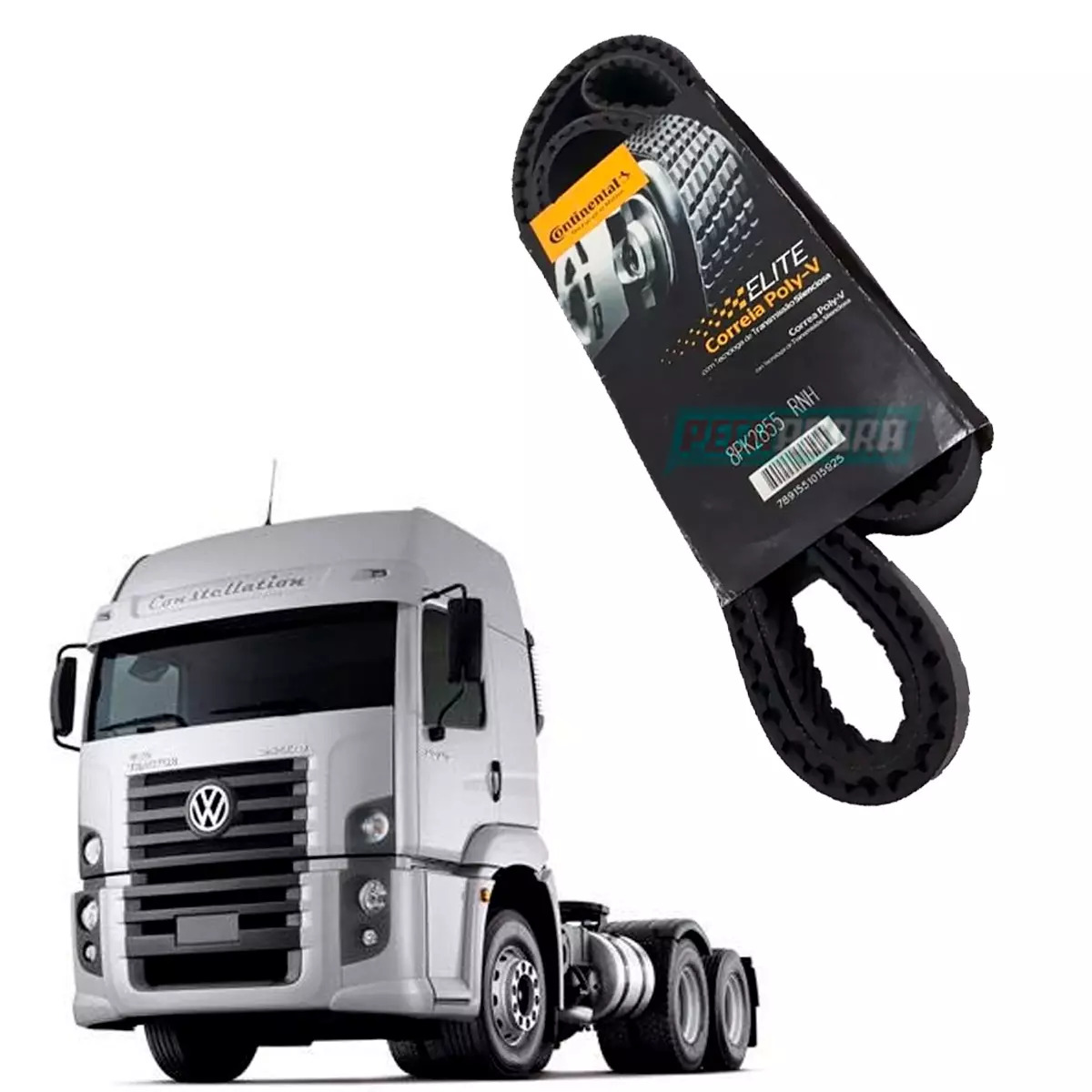 CORREIA 8PK2855 MICRO V VW CONSTELLATION 25370 2008 EM DIANTE AR CONDICIONADO MI