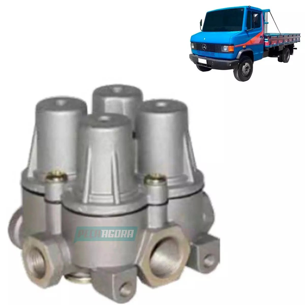 VALVULA PROTECAO 4 CIRCUITOS AR MB 812 912 914 OF1318 OF1621 1214 1215 1218 1315