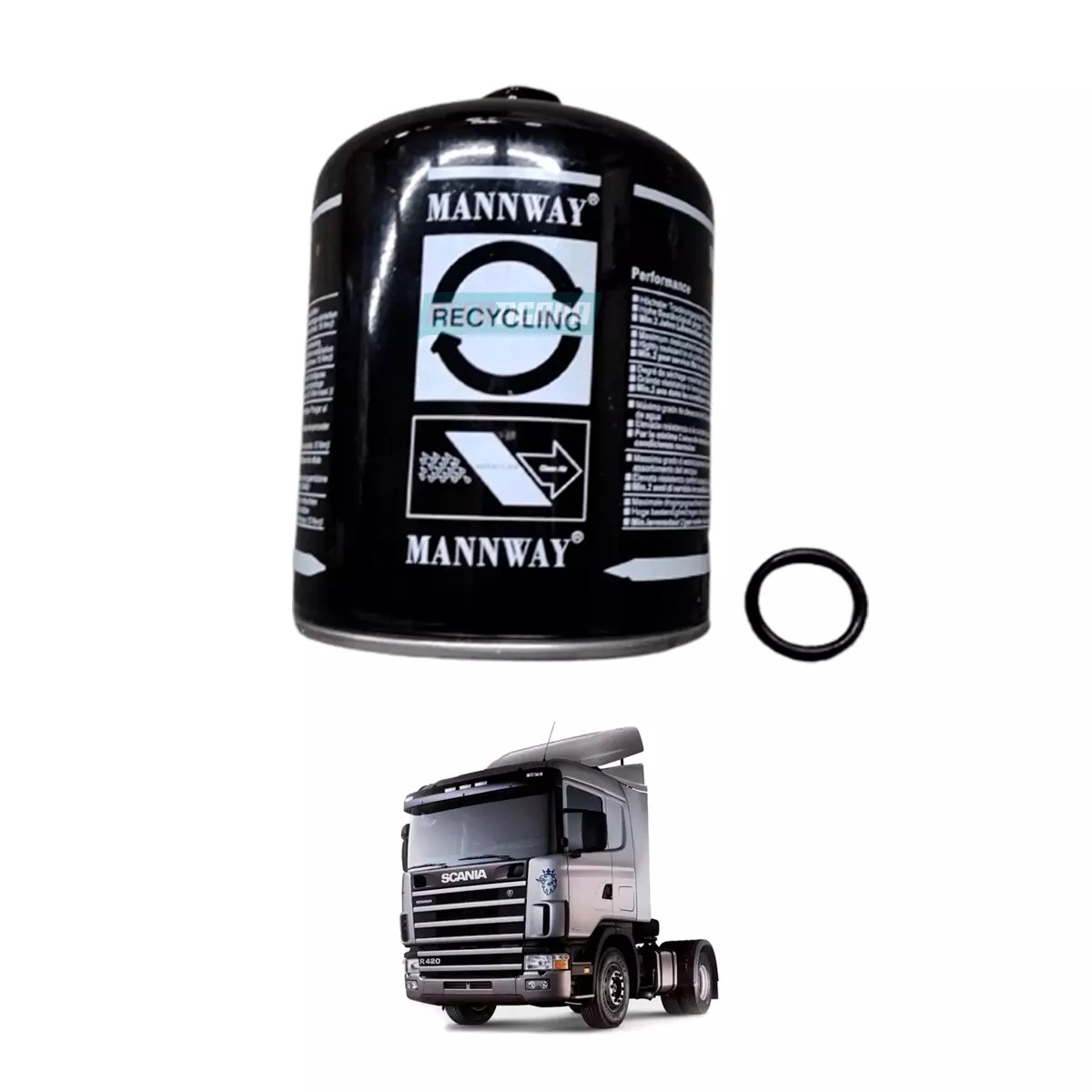 FILTRO SECADOR AR FREIO PARA SCANIA SERIE 4 5  (1384549_)