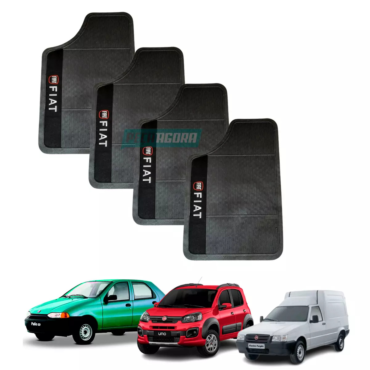 JOGO TAPETE 4 PECAS 2 DIANTEIRO 2 TRASEIRO UNIVERSAL FIAT TODOS (M138927)