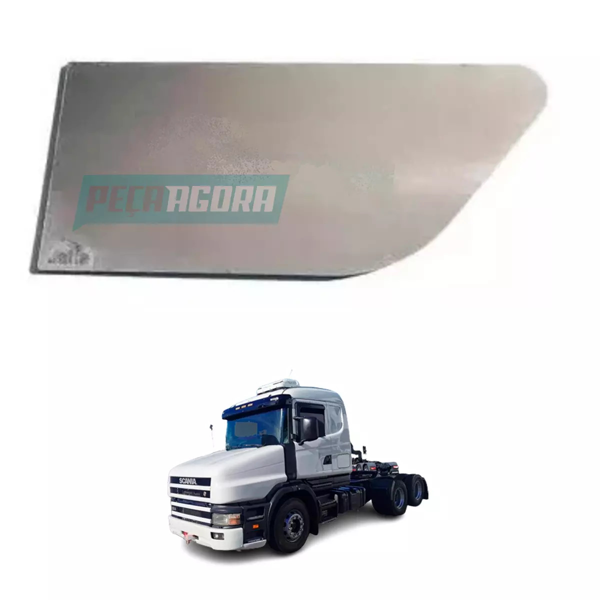 PAR APLIQUE PARALAMA TRASEIRO CABINE INOX PARA SCANIA 98... JETTA (449919)
