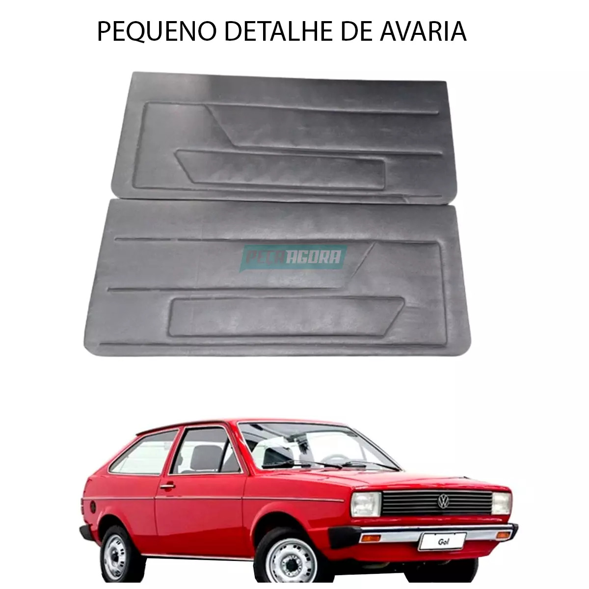 PAR FORRO PORTA PRETO COM AVARIA VW GOL 1980 A 1984 (M320001-AVA)