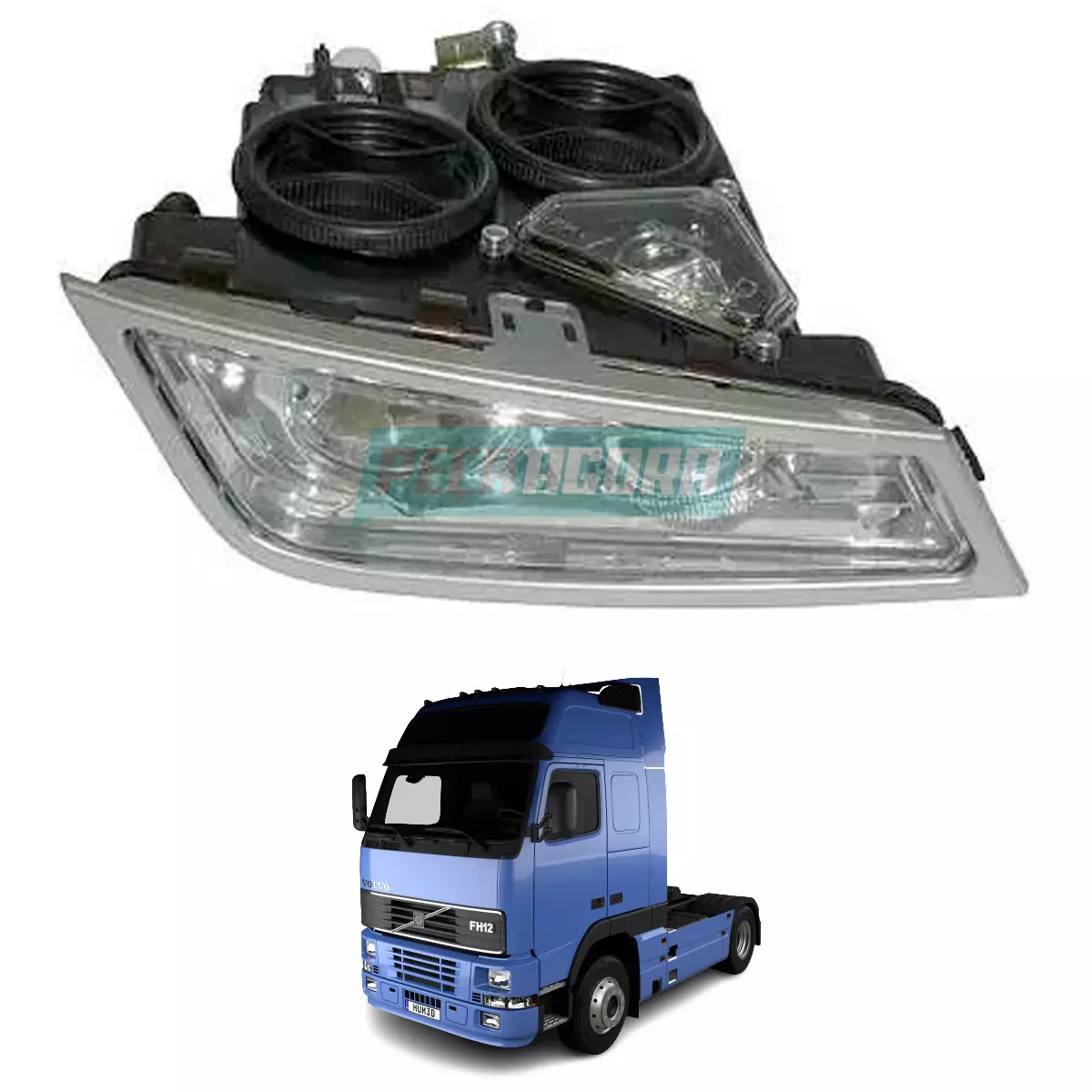 FAROL AUXILIAR NEBLINA LONGO ALCANCE LD VOLVO FH12 FH16 (21297917.)