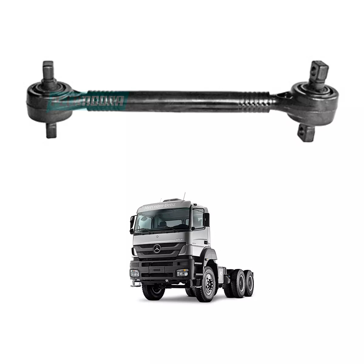 BARRA REACAO 615MM INFERIOR MERCEDES BENZ CAMINHAO AXOR 4144 4144K 2011 ACTROS 3