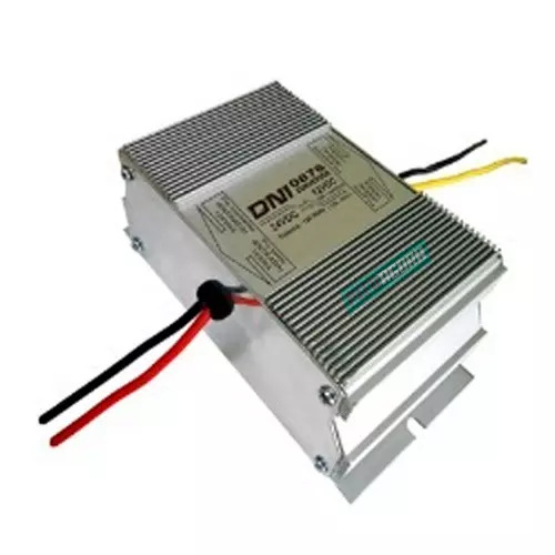 CONVERSOR DE TENSAO 24V 12V DE 10 AMPERES - CONEXAO POR CABOS PARA ADPTACAO NAO 