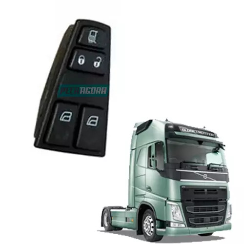 INTERRUPTOR VIDRO ELETRICO ESQUERDO VOLVO FH FM 2004 A 2014 (20752915-20452014-2