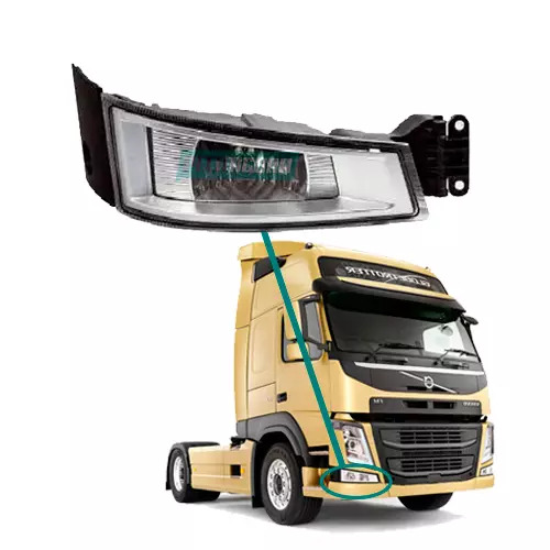 FAROL AUXILIAR NEBLINA DIREITO FOCO UNICO VOLVO FH FM 2015 A 2021 SIMPLES POLICA
