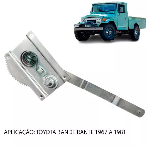 MAQUINA VIDRO MANUAL ESQ BANDEIRANTE 67 A 81 PINO QUADRADO 2 PORTAS (6980198001B