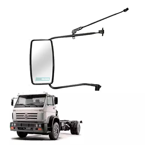 ESPELHO RETROVISOR COMPLETO CONVEXO ESQ MANUAL VW 17210 18310 31310 23220 WORKER