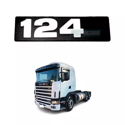 EMBLEMA PLASTICO GRADE ORIGINAL PARA SCANIA 124 ''124'' (1365105,)