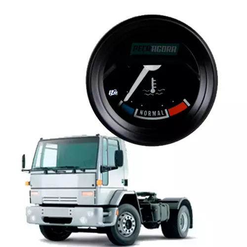 INDICADOR TEMPERATURA FORD CARGO FUNDO PRETO FOSCO IMPRESSAO BRANCA (E5HT10883AA