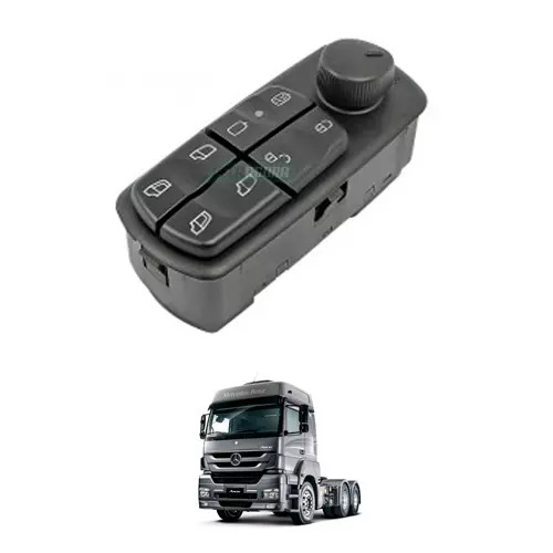 INTERRUPTOR BOTAO VIDRO ELETRICO ESQUERDO MODELO ANTIGO MB MERCEDES BENZ AXOR (0