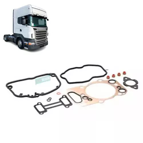 JOGO JUNTAS SUPERIOR MOTOR COM RETENTOR VALVULA PARA SCANIA EURO 5 PARA SCANIA S