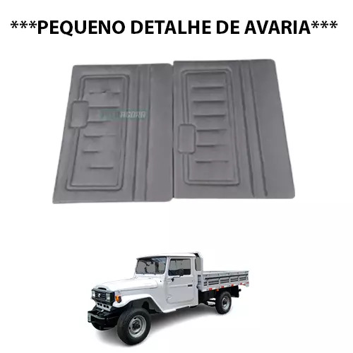 PAR FORRO PORTA DIANTEIRA TOYOTA BANDEIRANTE 85 A 01 PRETO ***PEQUENO DETALHE DE